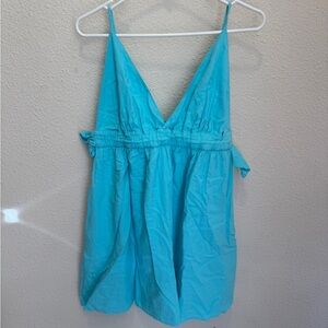 NWT Aerie Blue Tie Blouse